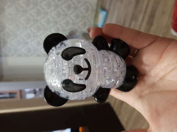 Фотография покупателя товара 3D пазл «Панда», кристаллический, 53 детали, цвета МИКС - Фото 2