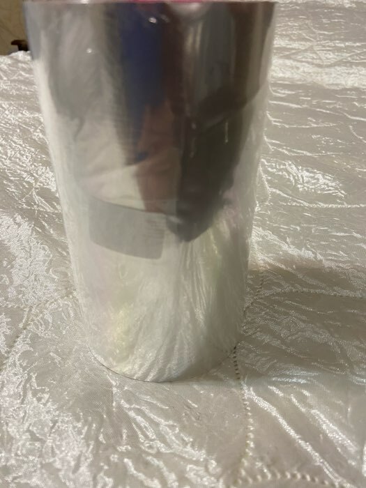 Фотография покупателя товара Лента ацетатная для обтяжки тортов Доляна, 40 мкр×150 мм×10 м, цвет прозрачный - Фото 1