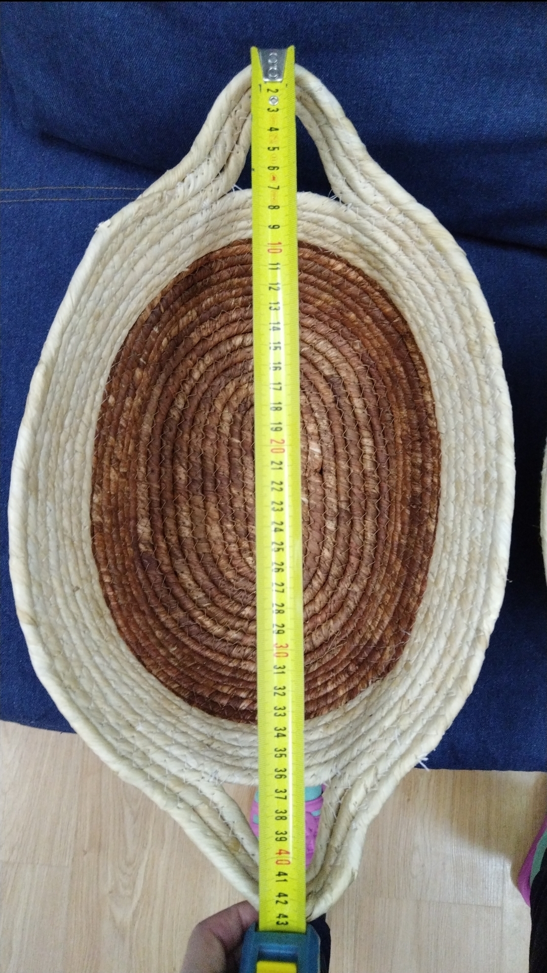 Фотография покупателя товара Корзина плетёная Доляна «Тэри», с ручками, 36×24×12 см, цвет коричневый - Фото 3