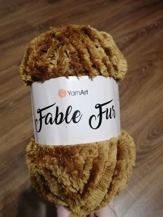 Фотография покупателя товара Пряжа "Fable Fur" 100% микрополиэстер 100м/100гр (974 тёмн. Голубой) - Фото 1