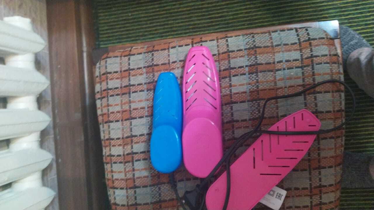 Фотография покупателя товара Сушилка для обуви Luazon LSO-05, 12 Вт, индикатор, МИКС - Фото 2