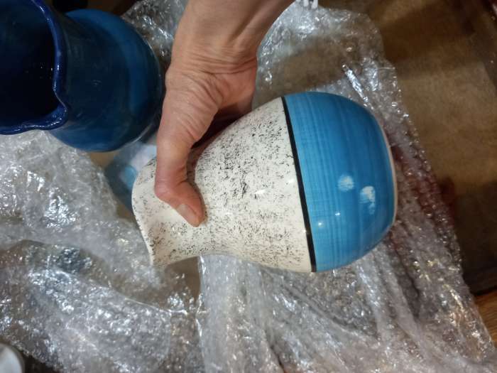 Фотография покупателя товара Кувшин керамический "Персия", 1,5 л, синий, 1 сорт, Иран