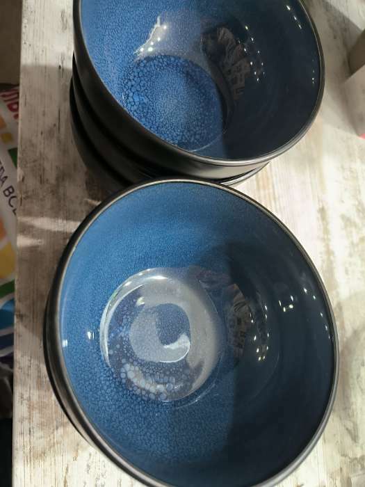 Фотография покупателя товара Салатник керамический Доляна «Глянец», d=14 см, цвет синий - Фото 3