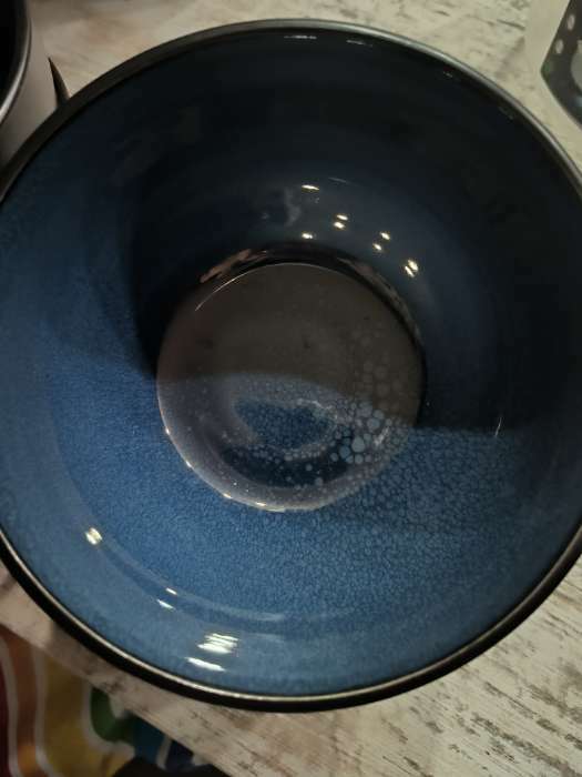 Фотография покупателя товара Салатник керамический Доляна «Глянец», d=14 см, цвет синий - Фото 1