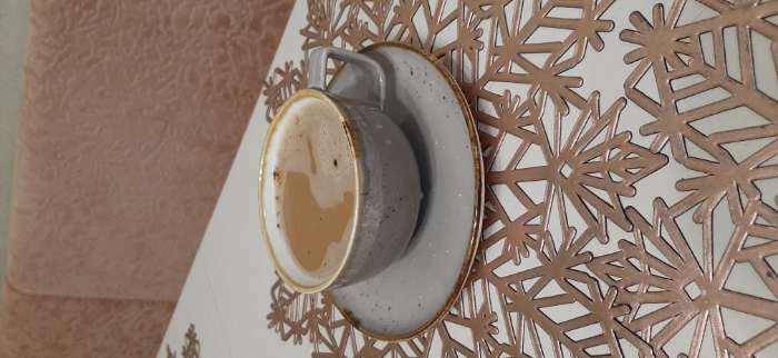 Фотография покупателя товара Чайная пара фарфоровая Magistro «Церера», 2 предмета: чашка 250 мл, блюдце d=16,3 см, цвет коричневый