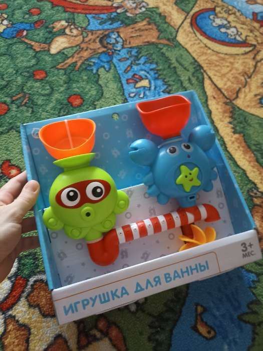 Фотография покупателя товара Игрушка для ванны «Водная забава», на присоске, цвет МИКС, Крошка Я - Фото 1