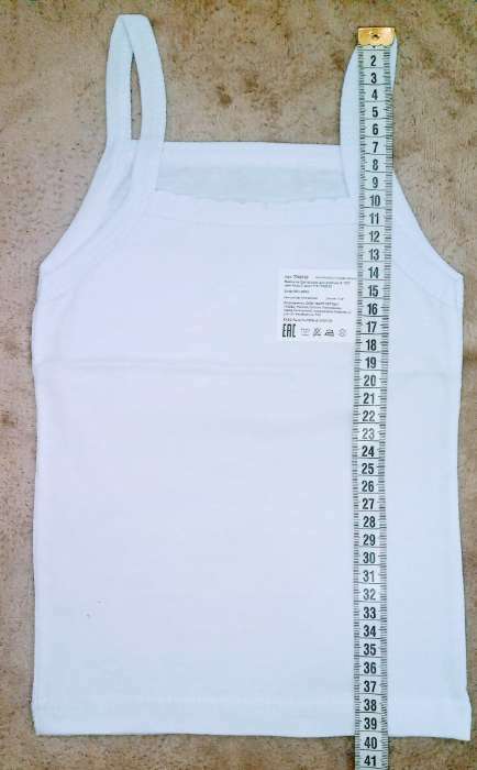 Фотография покупателя товара Майка на бретельках для девочки, цвет белый, рост 98 - Фото 11