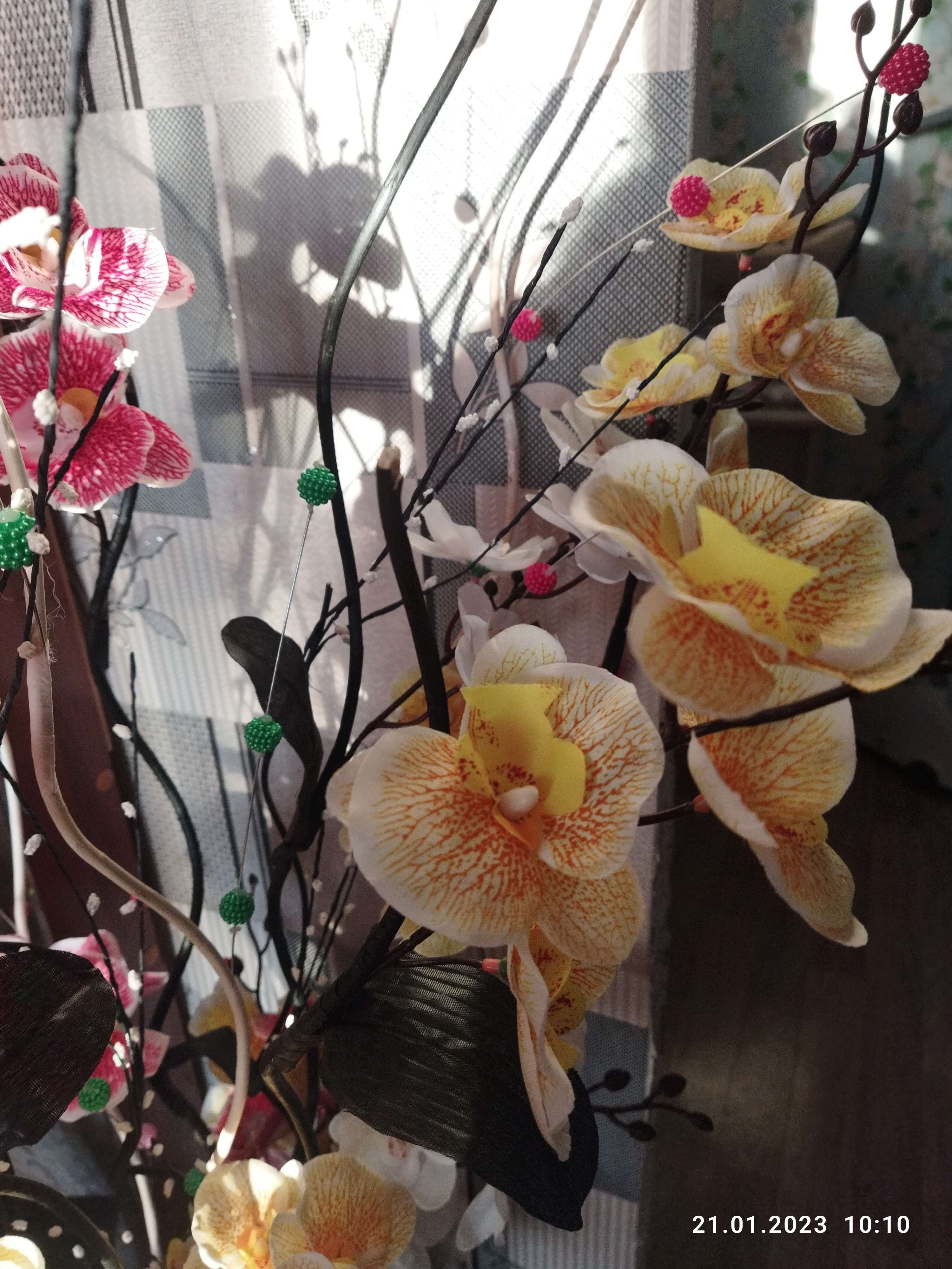 Фотография покупателя товара Декор тинги "Орхидея Амстердам" 150 см, микс - Фото 1