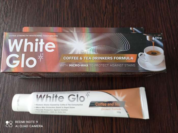 Фотография покупателя товара Отбеливающая зубная паста White Glo для любителей кофе и чая, 100 г - Фото 2