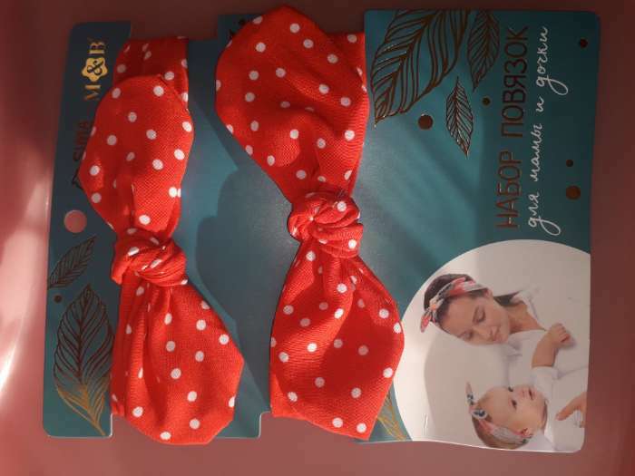 Фотография покупателя товара Набор повязок на голову для мамы и дочки «Цветы», 2 шт. - Фото 6