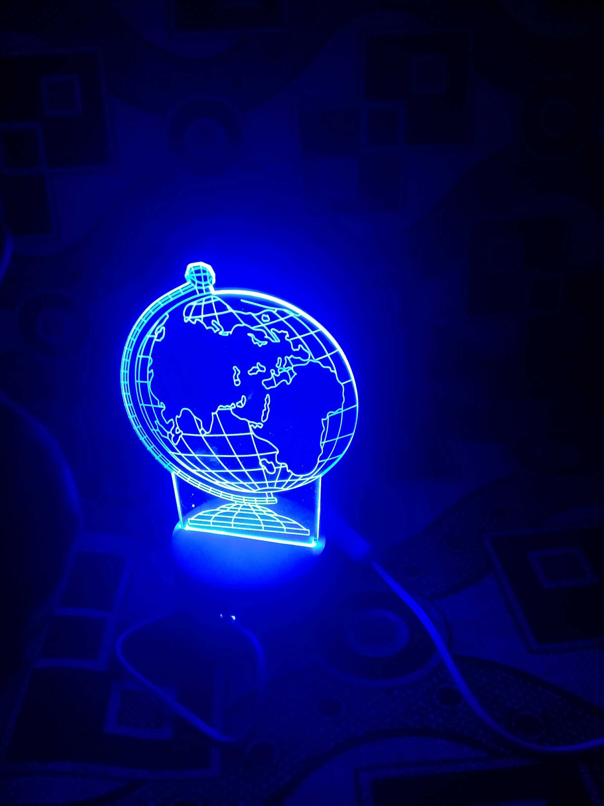 Фотография покупателя товара Светильник "Глобус" LED RGB от сети 9,5x11x18 см RISALUX - Фото 1