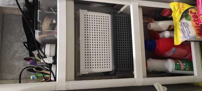 Фотография покупателя товара Корзина для хранения с крышкой «Лофт», 5,3 л, 29,5×18,5×14,5 см, цвет серый - Фото 1