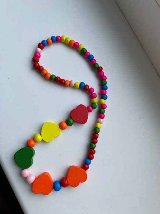Фотография покупателя товара Бусы детские «Выбражулька» сердечки, 40 см, цвет МИКС - Фото 4