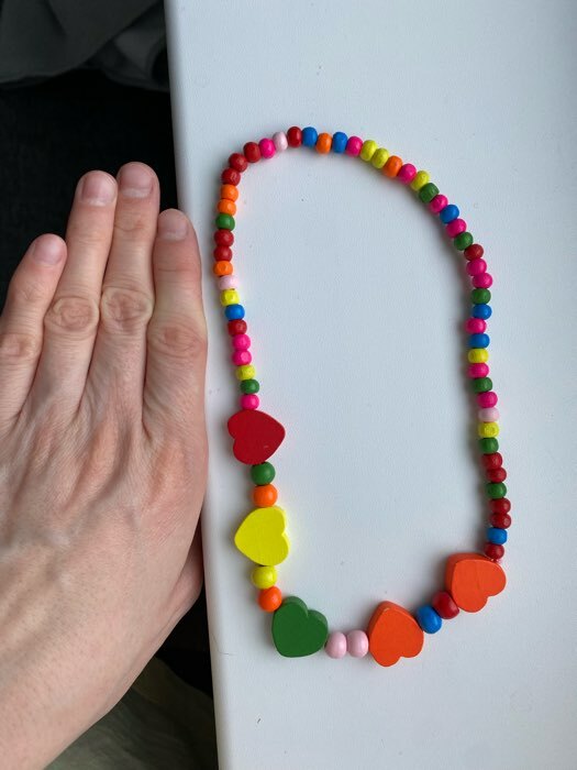 Фотография покупателя товара Бусы детские «Выбражулька» сердечки, 40 см, цвет МИКС - Фото 3