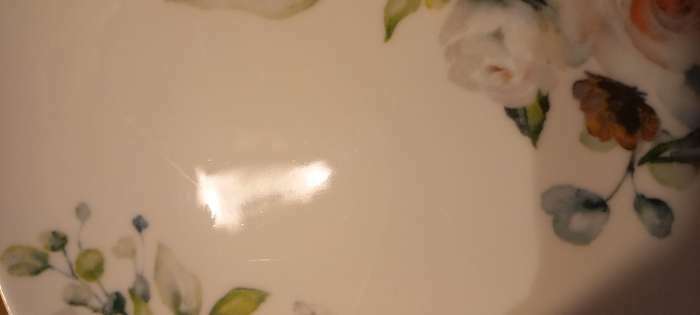 Фотография покупателя товара Тарелка фарфоровая «Верона», d=24 см, белая