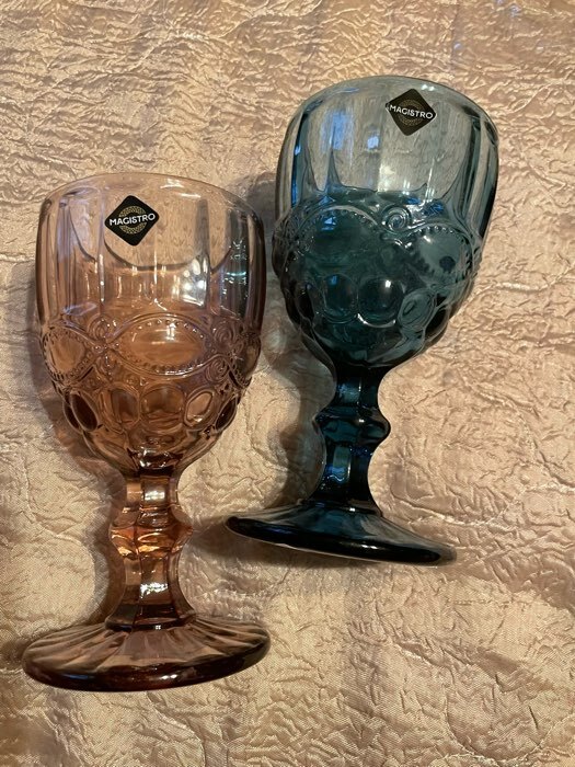 Фотография покупателя товара Бокал стеклянный Magistro «Ла-Манш», 250 мл, 8×15,5 см, цвет синий - Фото 4