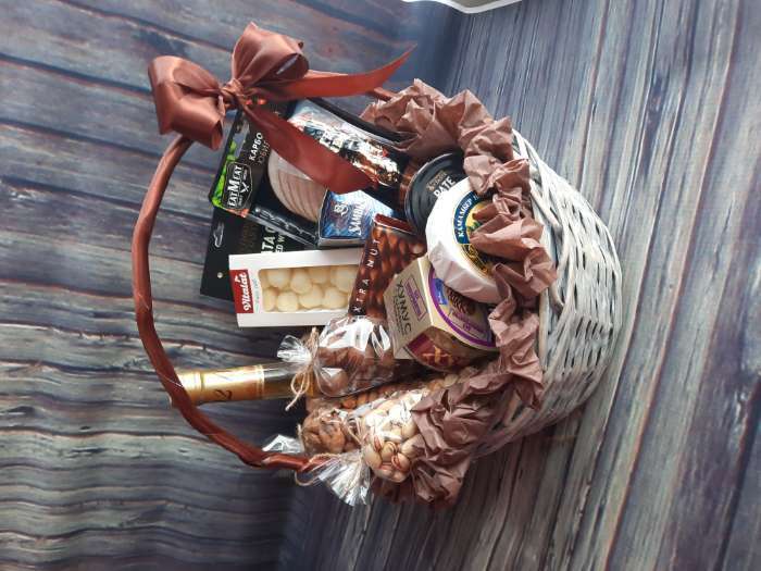 Фотография покупателя товара Набор корзин плетёных, ива, 3 шт., серо-бежевый цвет, средние