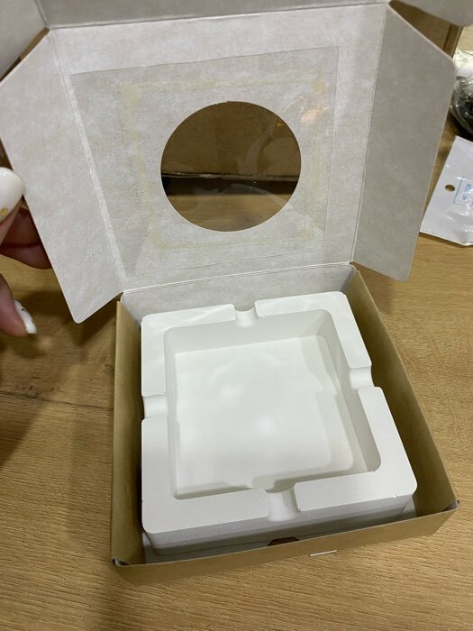 Фотография покупателя товара Коробка для печенья, с окном, золотая, 10 х 10 х 3 см - Фото 3