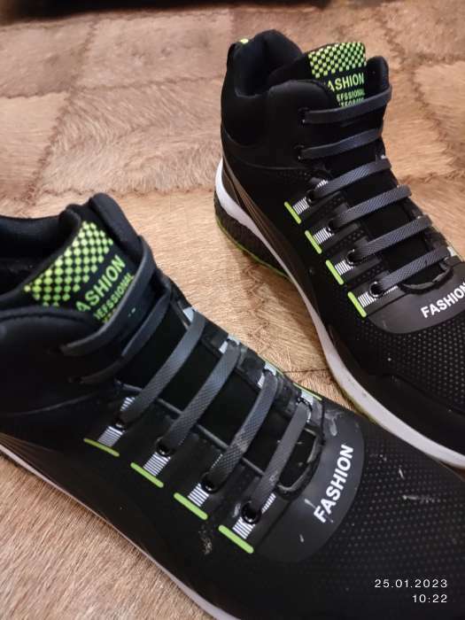 Фотография покупателя товара Набор шнурков для обуви, 6 шт, силиконовые, плоские, 13 мм, 9 см, цвет чёрный