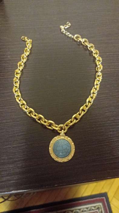 Фотография покупателя товара Кулон на цепочке «Гранд», L=42 см, голубой в золоте - Фото 1