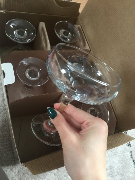 Фотография покупателя товара Набор стеклянных бокалов для шампанского Bistro, 260 мл, 6 шт - Фото 1
