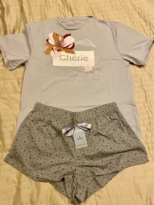 Фотография покупателя товара Пижама женская (футболка и шорты) KAFTAN "Cherie" р. 40-42 - Фото 1