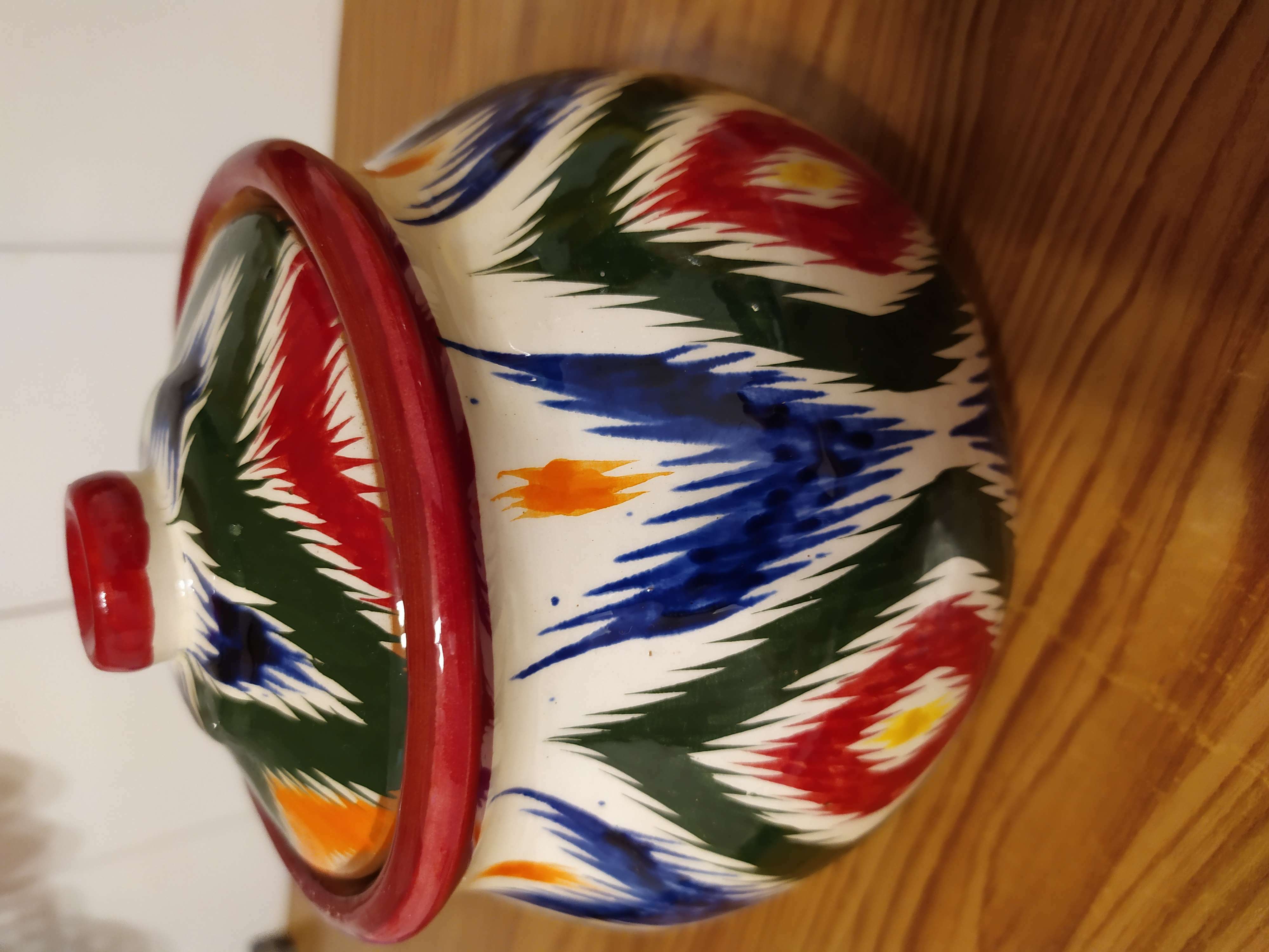 Фотография покупателя товара Сахарница Риштанская Керамика "Атлас", 800 мл, разноцветная - Фото 1