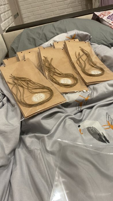 Фотография покупателя товара Пакет крафт бумажный, фасовочный, прямоугольное дно, 12×8×24 см, 50 г/м² - Фото 14