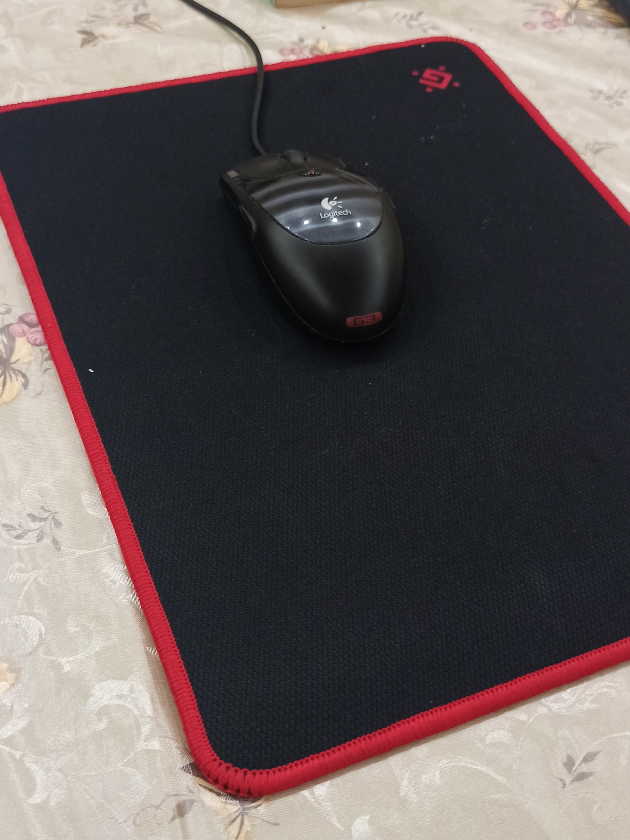 Фотография покупателя товара Коврик для мыши Defender Black M, игровой, 360x270x3 мм, чёрно-красный - Фото 1