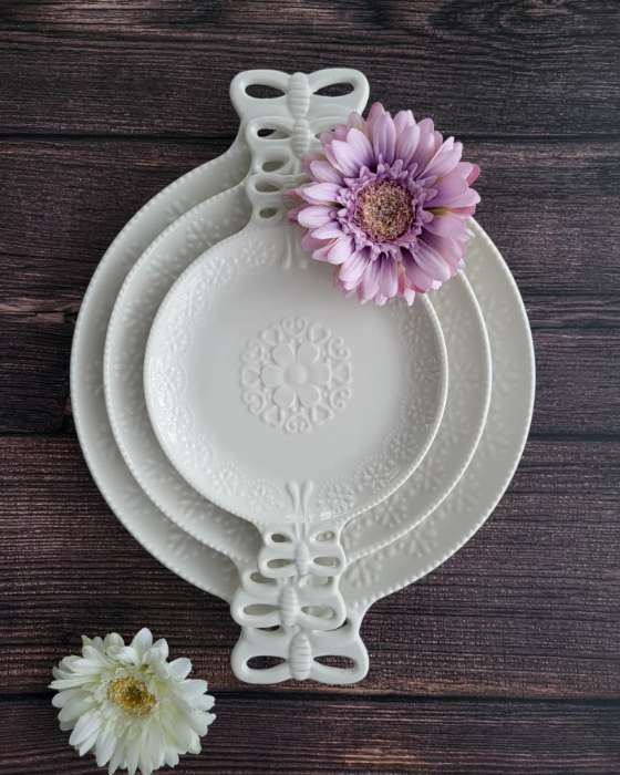 Фотография покупателя товара Блюдо керамическое Доляна «Сьюзен», 28×21,5 см, цвет белый