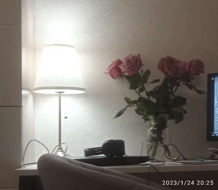 Фотография покупателя товара Настольная лампа ARSTID 1x75Вт Е27 никель 22x22x55см