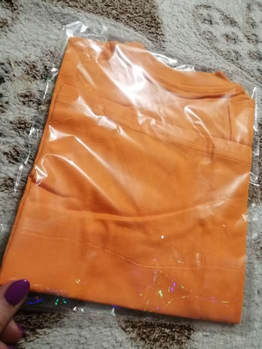 Фотография покупателя товара Футболка детская, цвет оранжевый, рост 86 см - Фото 7