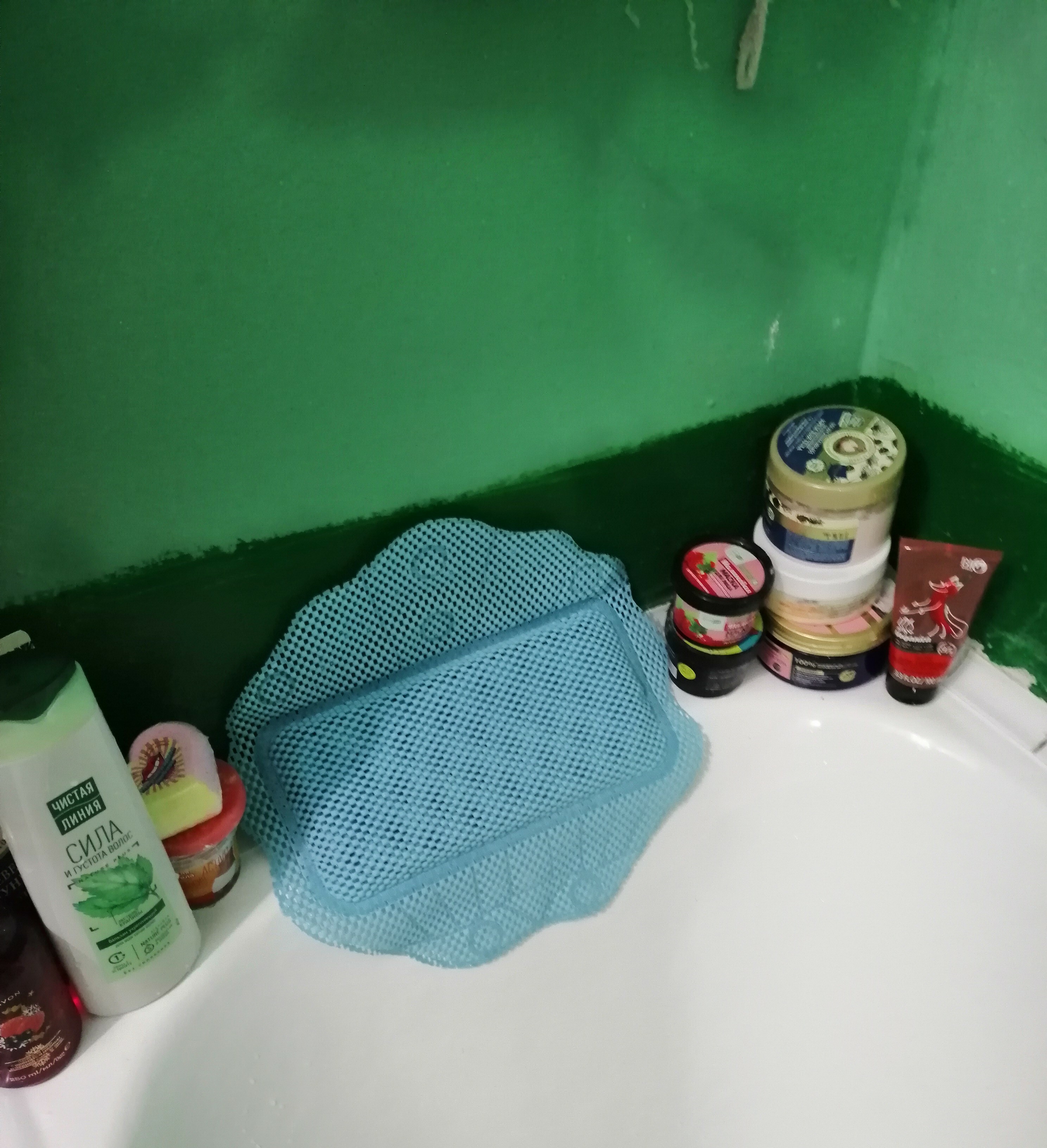 Фотография покупателя товара Подушка для ванны с присосками «Лотос», 33×33 см, цвет МИКС - Фото 2