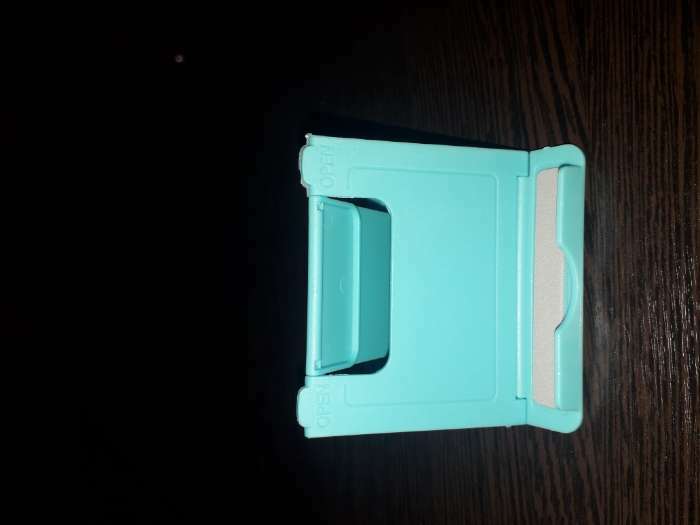 Фотография покупателя товара Подставка для телефона LuazON, складная, регулируемая высота, синяя - Фото 7
