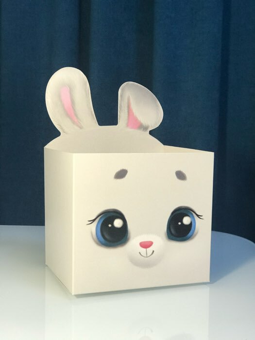 Фотография покупателя товара Коробка для мини букетов «Зайчишка», 12 х 20 х 10 см - Фото 4