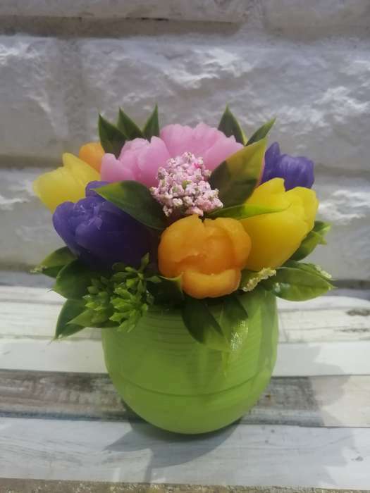 Фотография покупателя товара Горшок для цветов с поддоном «Япония», 125 мл, d=8 см, h=6,5 см, цвет белый-бирюзовый - Фото 94