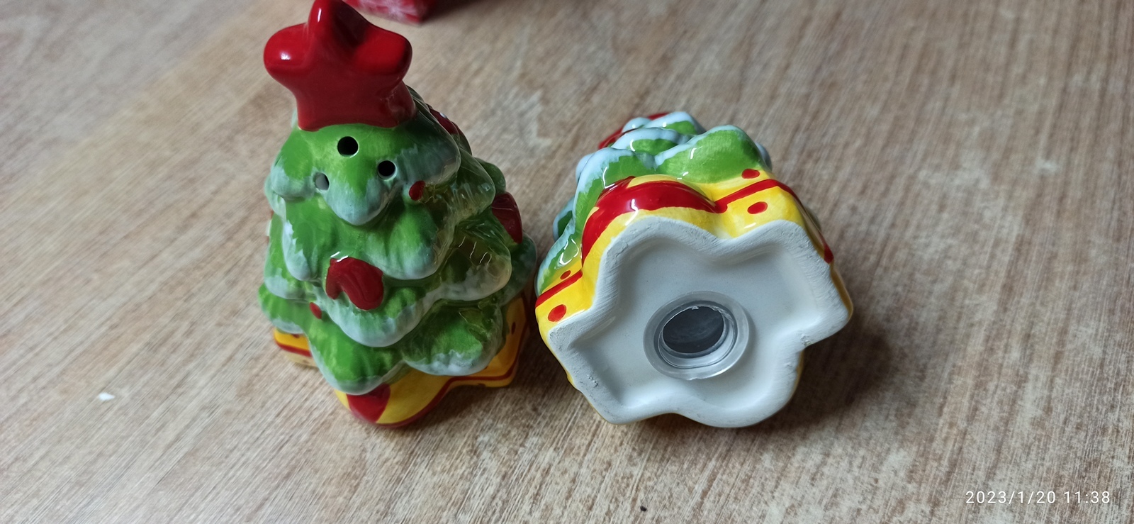 Фотография покупателя товара Набор для специй Доляна «Ёлочка», 2 шт: солонка, перечница, 6×5,5×8,5 см - Фото 1