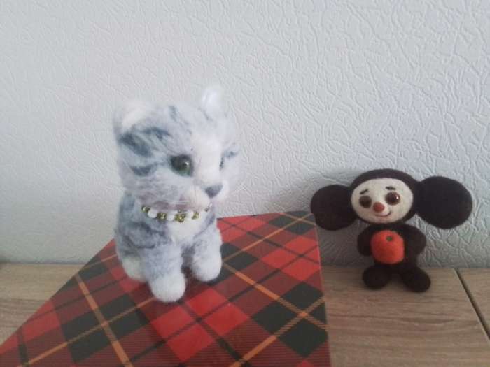 Фотография покупателя товара Игрушка из шерсти «Котёнок с шариком» - Фото 3