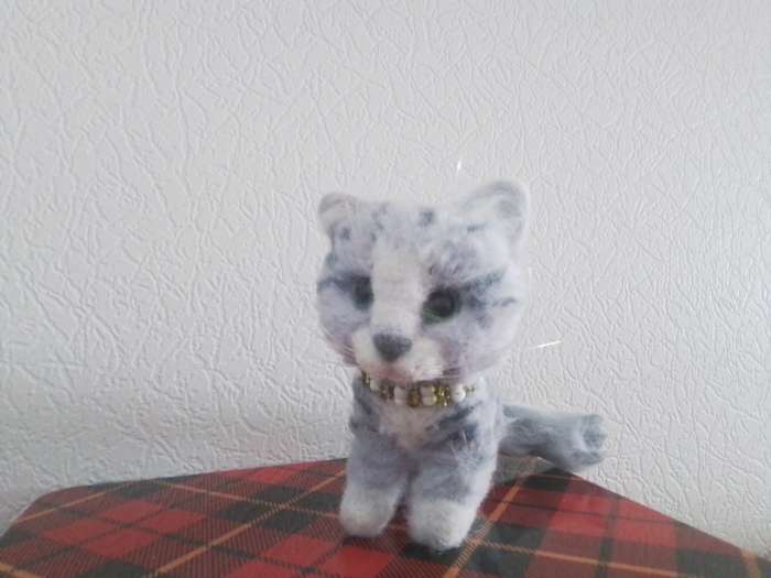 Фотография покупателя товара Игрушка из шерсти «Котёнок с шариком» - Фото 5