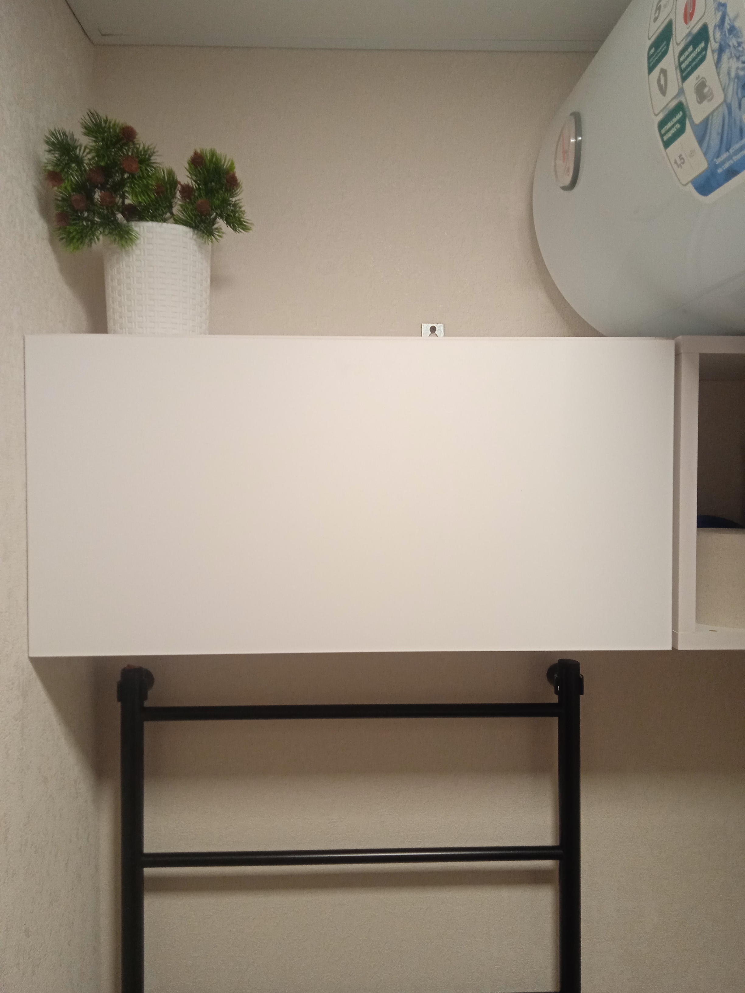 Фотография покупателя товара Шкаф к вытяжке, 600 × 300 × 296 мм, цвет белый/белый