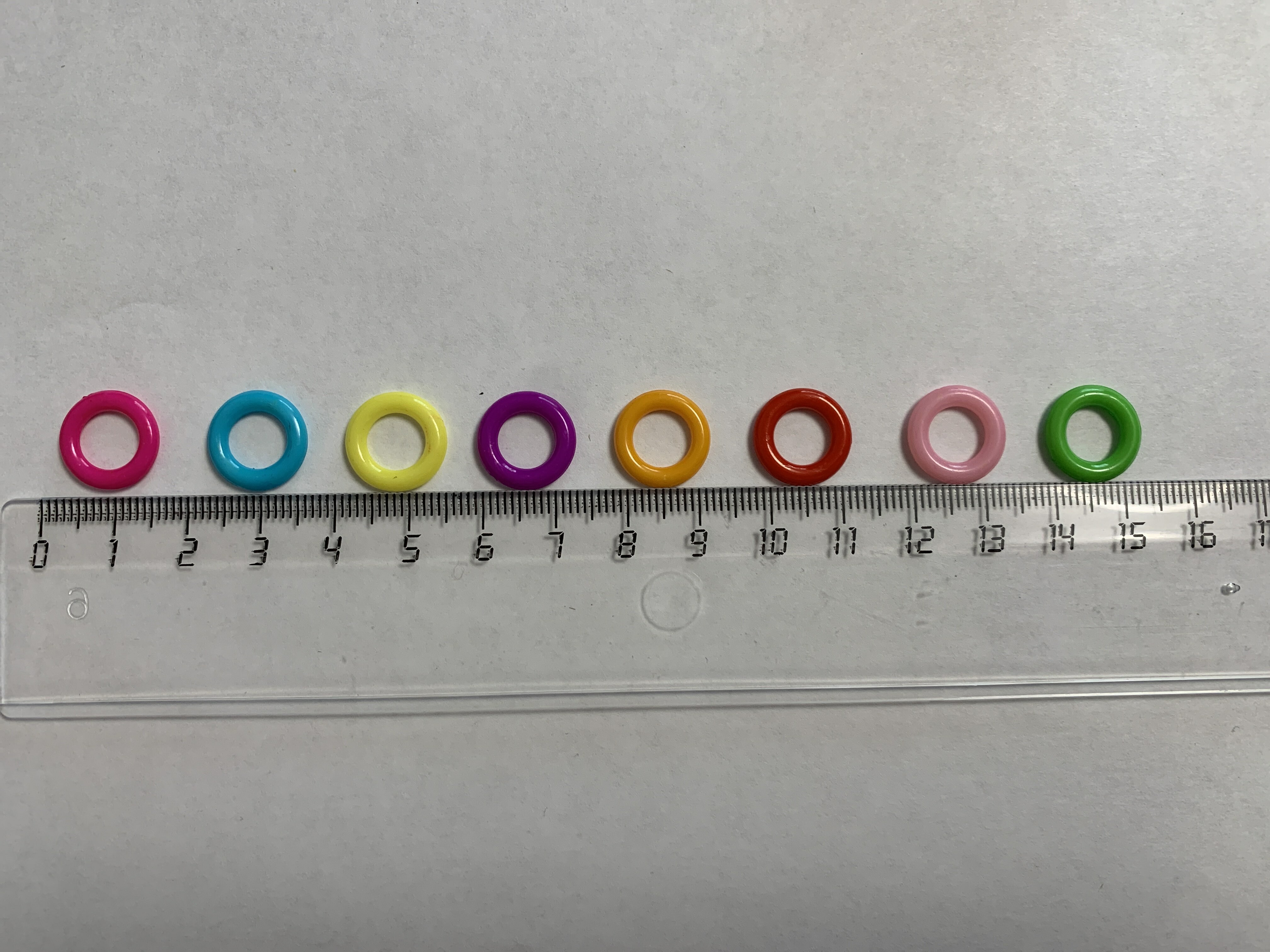 Фотография покупателя товара Бусины для творчества пластик "Колечки" цветные набор 50 шт 1,3 см - Фото 7