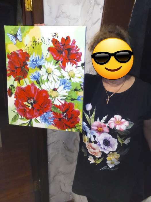 Фотография покупателя товара Картина по номерам на холсте с подрамником «Маки», 40 х 50 см
