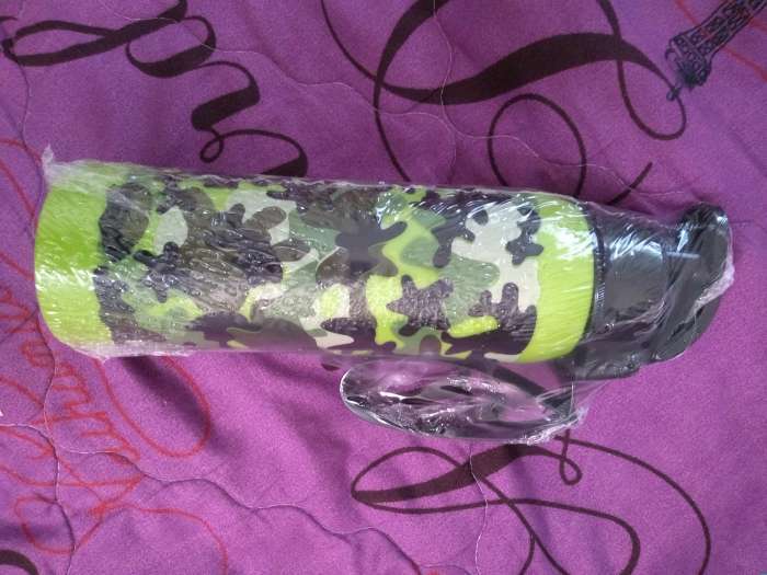 Фотография покупателя товара Бутылка для воды пластиковая «Милитари», 500 мл, 6×6×23 см, цвет зелёный - Фото 1