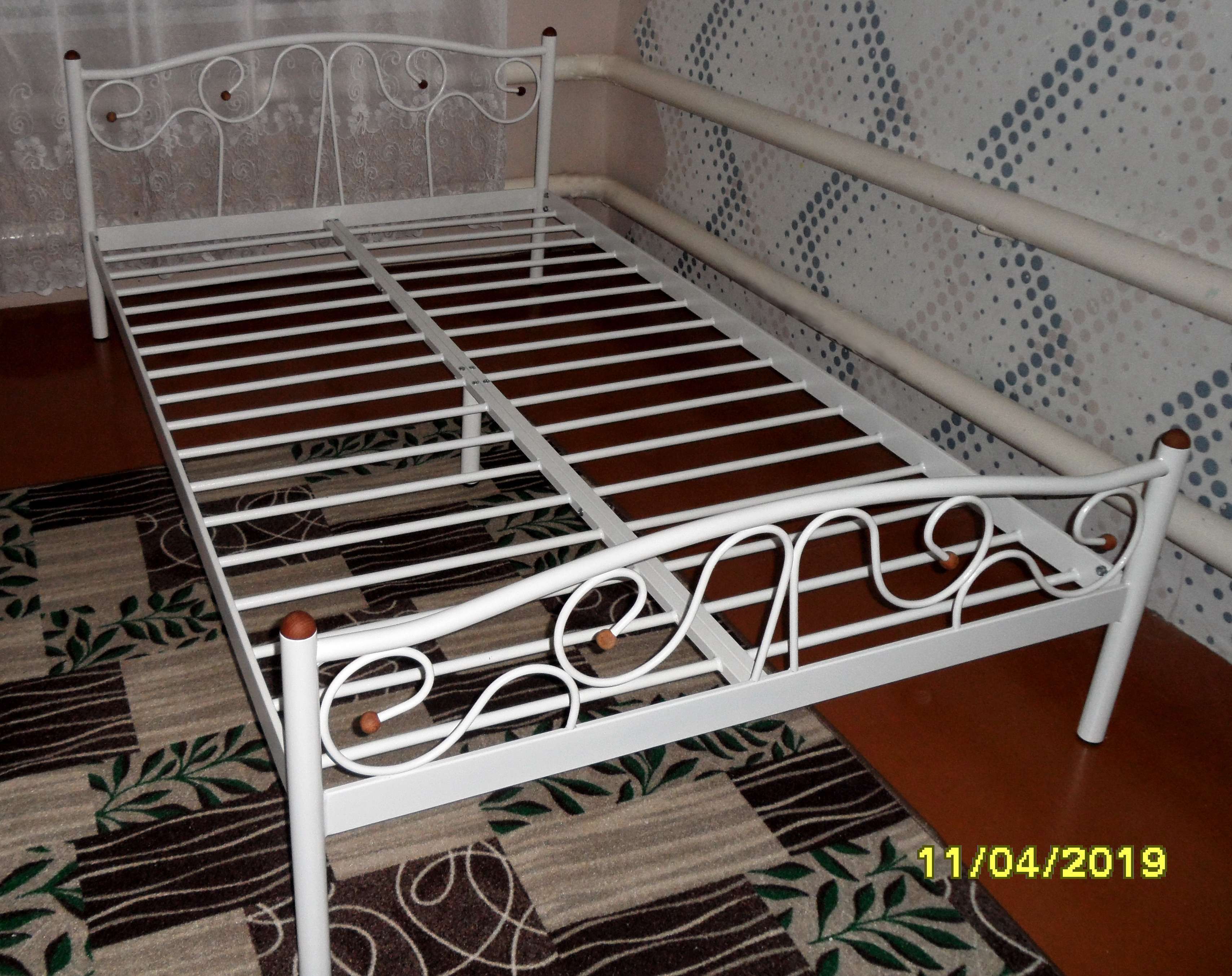 Фотография покупателя товара Кровать «Ангелина Плюс», 1400×2000 мм, металл, цвет белый - Фото 1