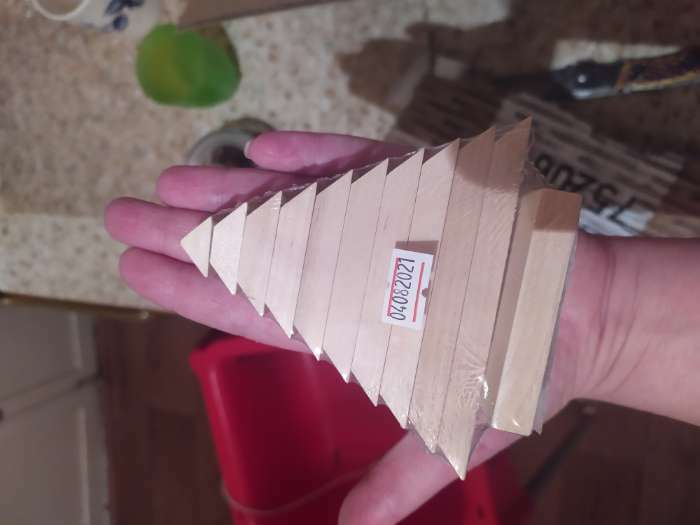 Фотография покупателя товара Детская пирамидка «Ёлочка», деревянная, материал: берёза - Фото 5