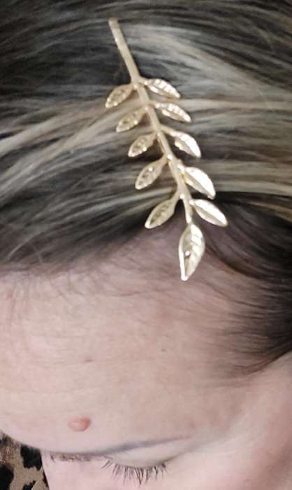 Фотография покупателя товара Невидимки для волос "Либерти" (набор 2 шт) листочки, 7,3 см, золото