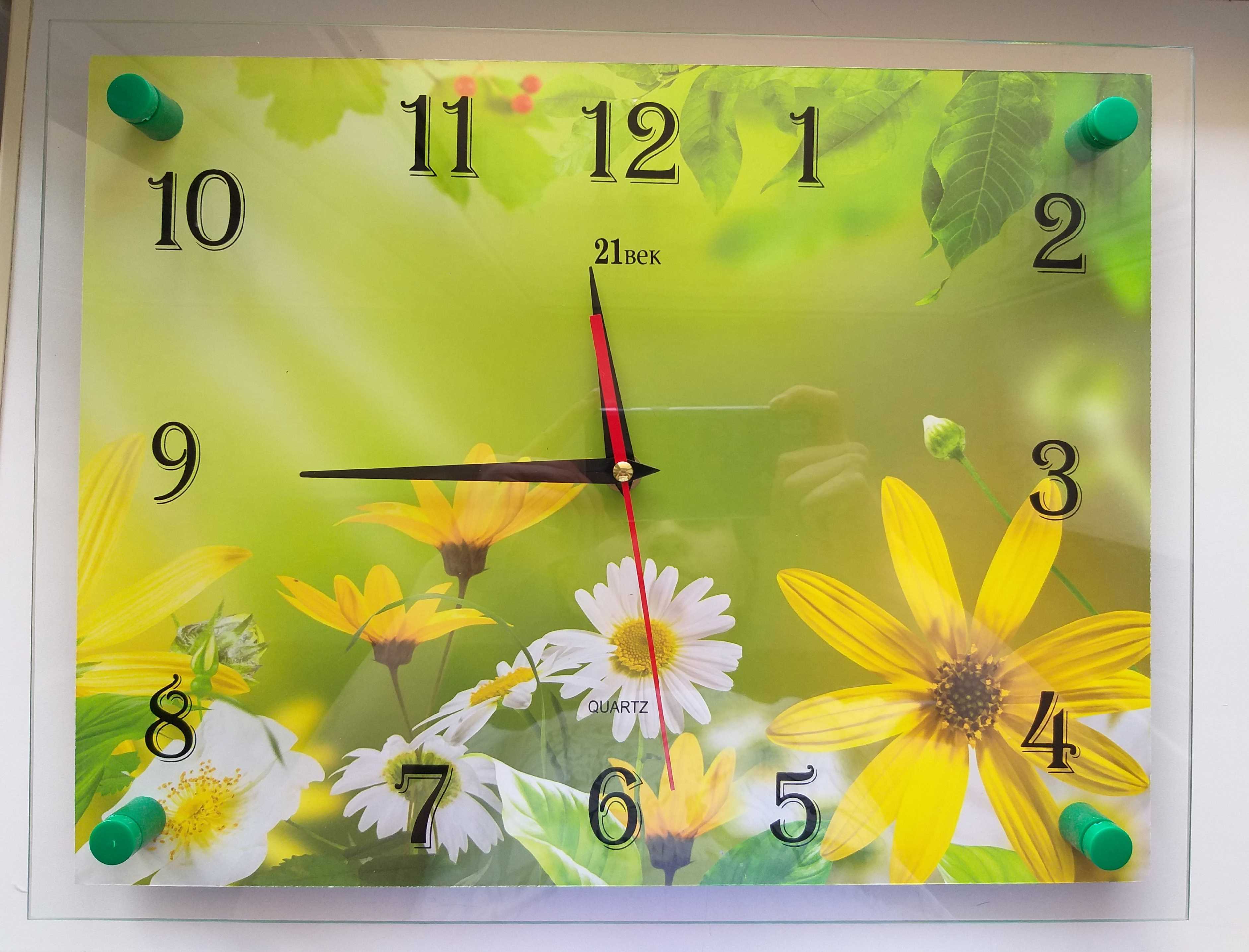 Фотография покупателя товара Часы настенные: Цветы, "Ромашки", 30х40 см - Фото 3