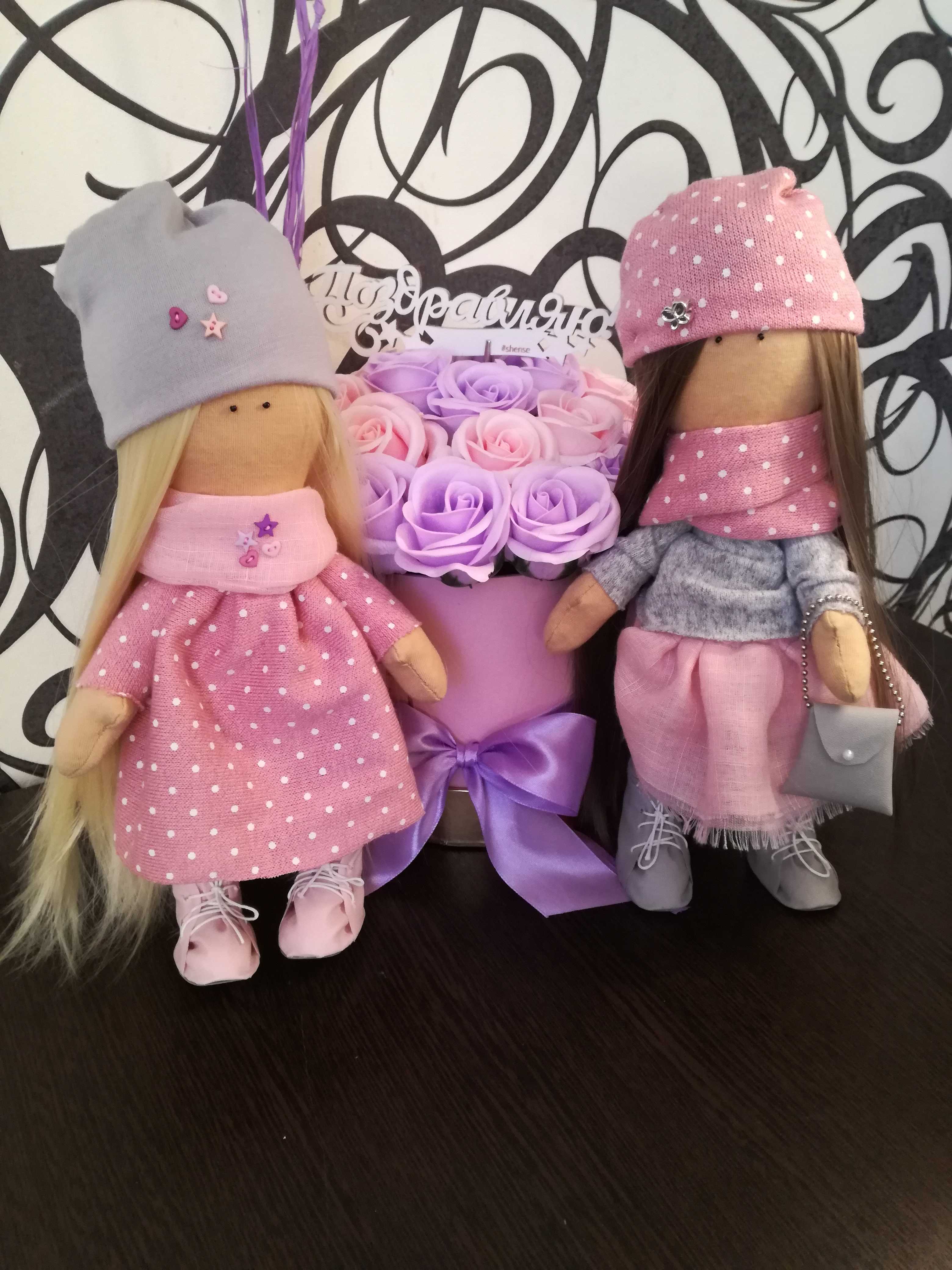 Фотография покупателя товара Набор для шитья. Интерьерные куклы «Подружки Вики и Ники», 30 см