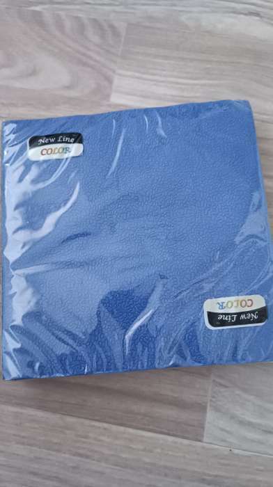 Фотография покупателя товара Салфетки бумажные New line FRESCO «Синий», 2 слоя, 33*33 см, 20 шт.