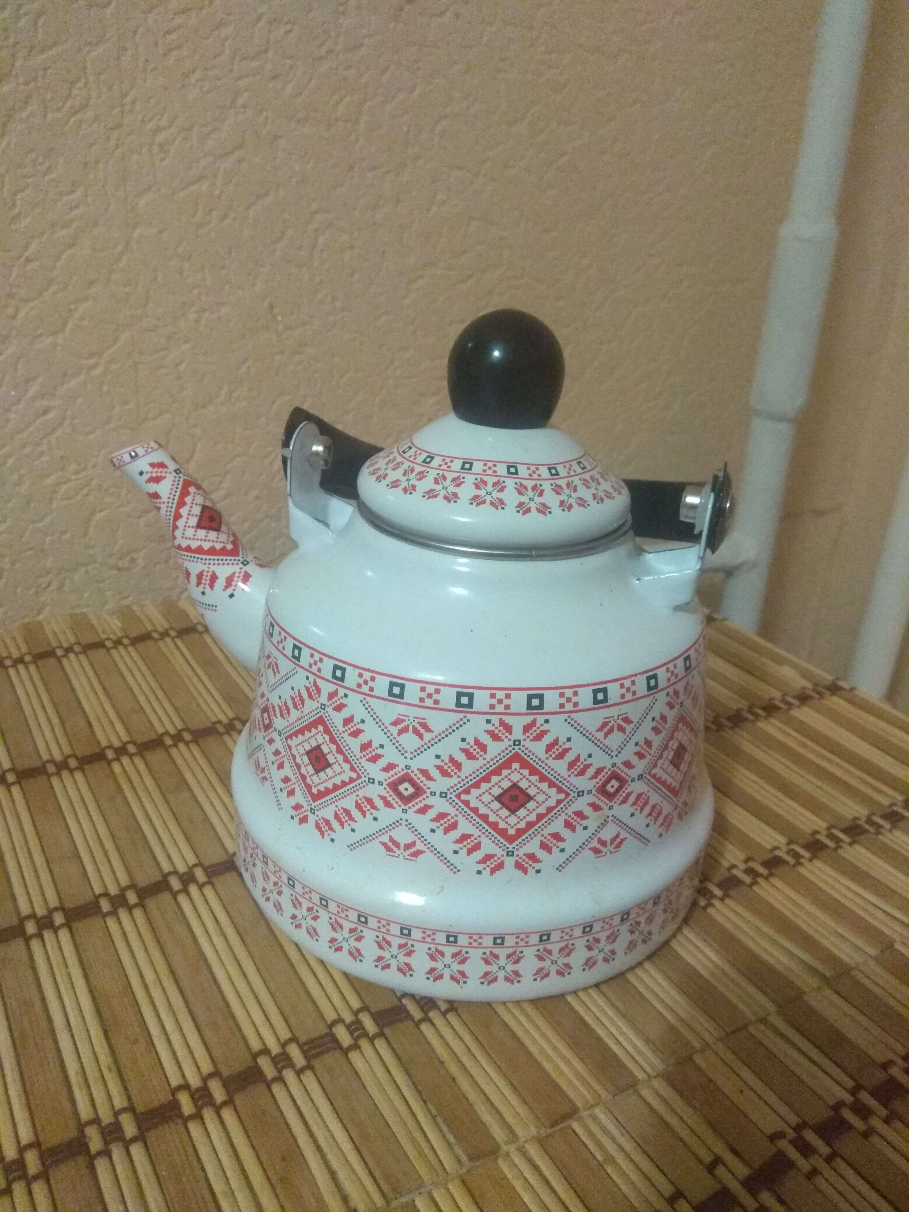Фотография покупателя товара Чайник эмалированный «Скандинавия», 1,1 л, 19×14×21 см, индукция, цвет белый
